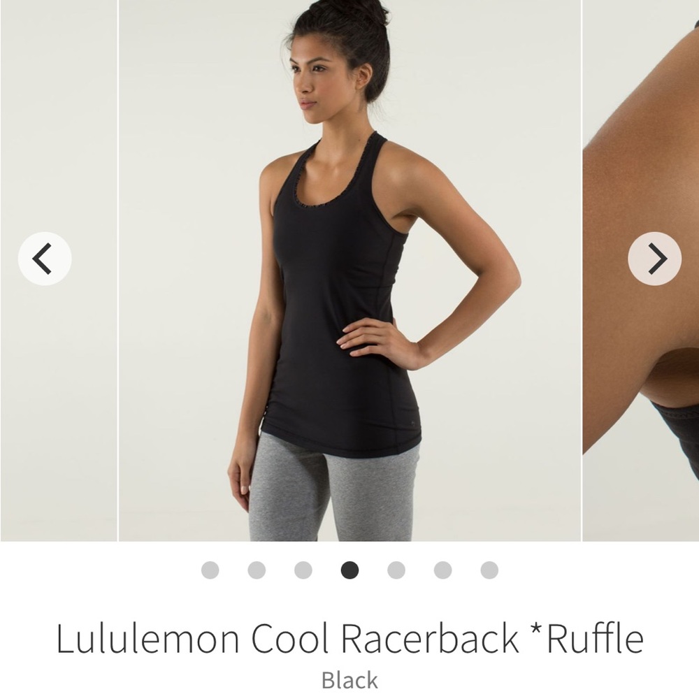 Lululemon black Cool Racerback ruffle - Picture 4 of 8